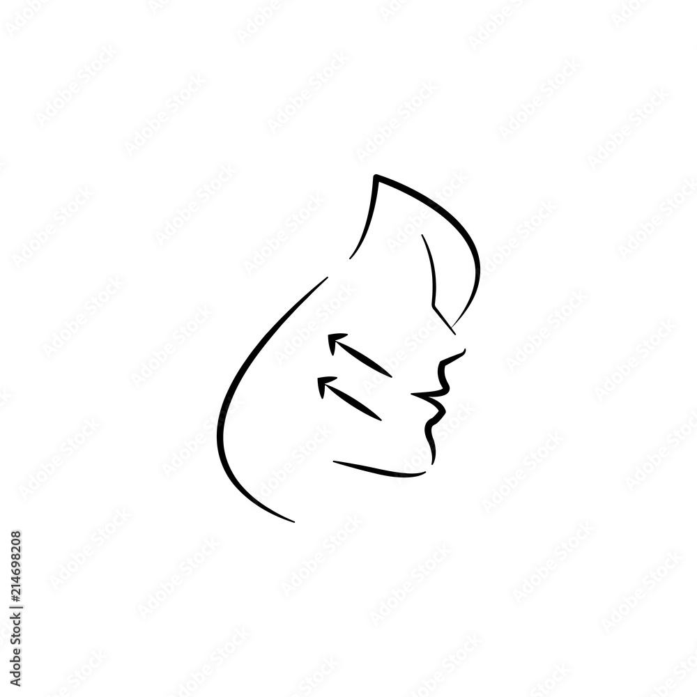 Poster facelift icon. element of anti aging icon for mobile concept and web apps. thin line facelift icon c