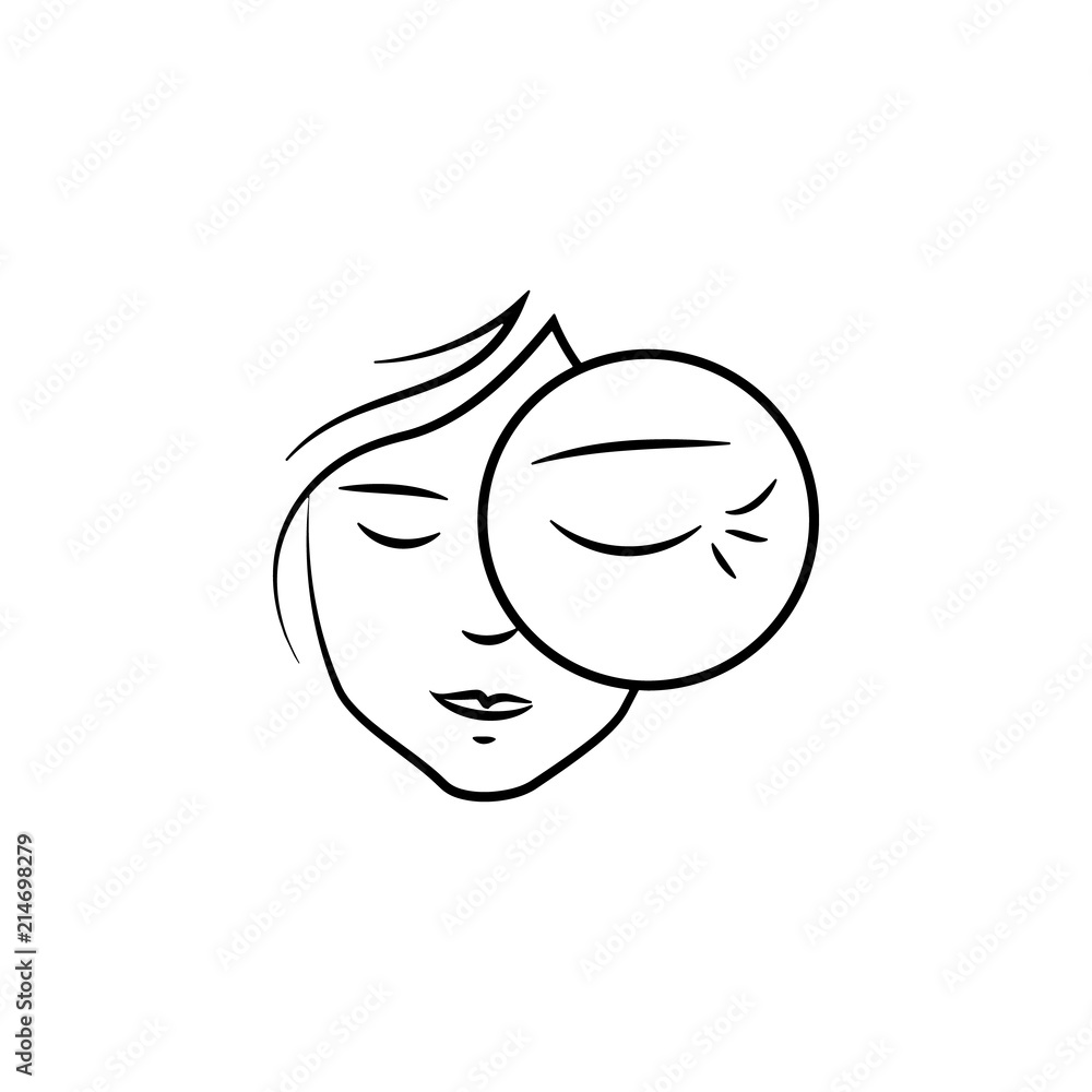 Poster wrinkles on the eyes icon. element of anti aging icon for mobile concept and web apps. thin line wri