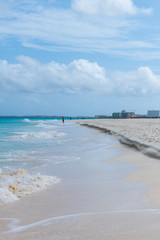 Aruba - view of Eagle Beach toward high rise hotels