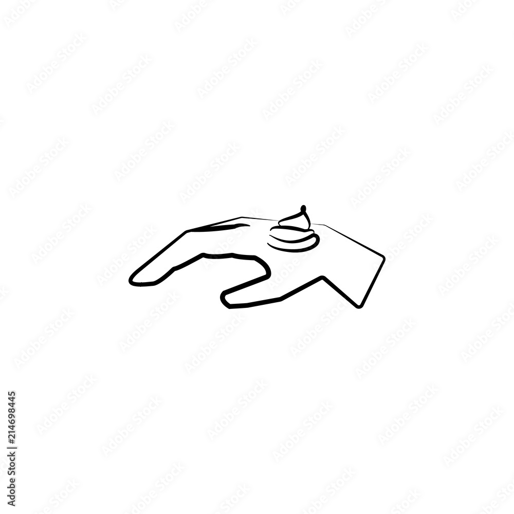 Poster hand cream icon. element of anti aging icon for mobile concept and web apps. thin line hand cream ic