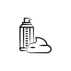 shaving foam icon. Element of anti aging icon for mobile concept and web apps. Thin line shaving foam icon can be used for web and mobile