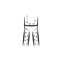 doctor's marks on the body icon. Element of anti aging icon for mobile concept and web apps. Thin line doctor's marks on the body icon can be used for web and mobile