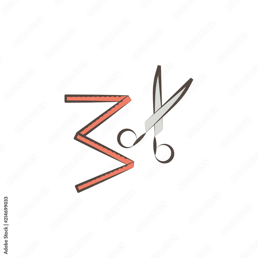 Poster tailor tools icon. element of professions tools icon for mobile concept and web apps. sketch tailor 
