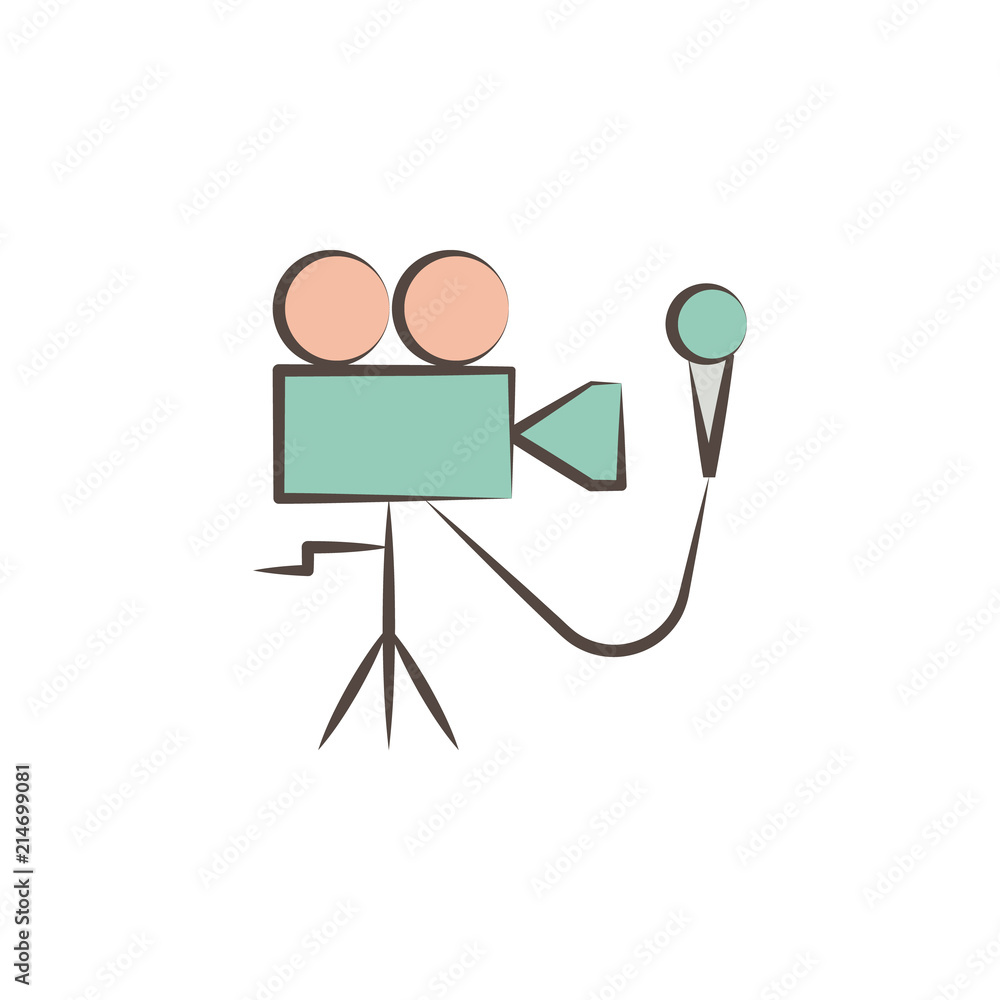 Poster journalist tools icon. element of professions tools icon for mobile concept and web apps. sketch jou