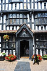historic tudor british building in Hereford, England, UK