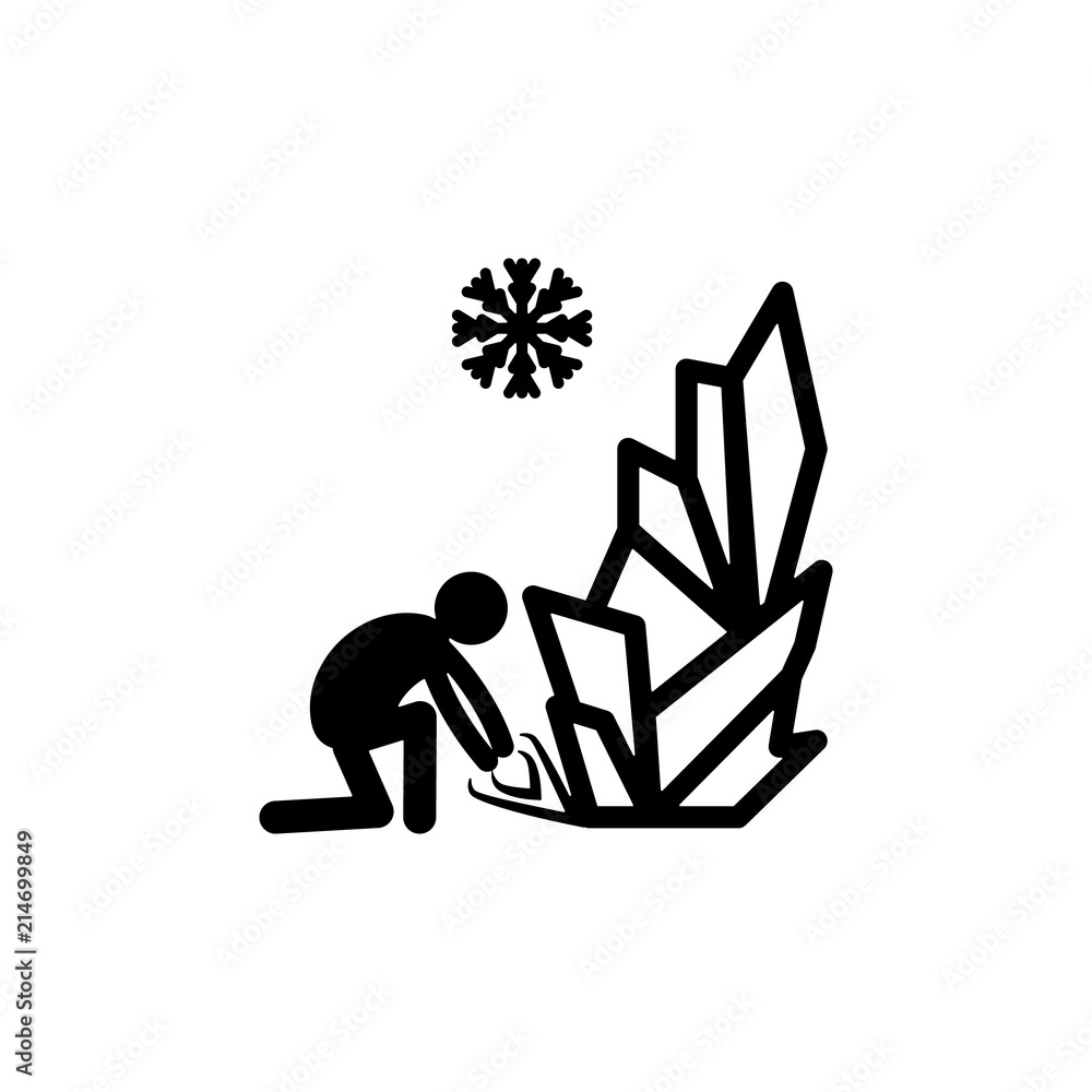 Poster ice man icon. element of super hero icon for mobile concept and web apps. glyph ice man icon can be 