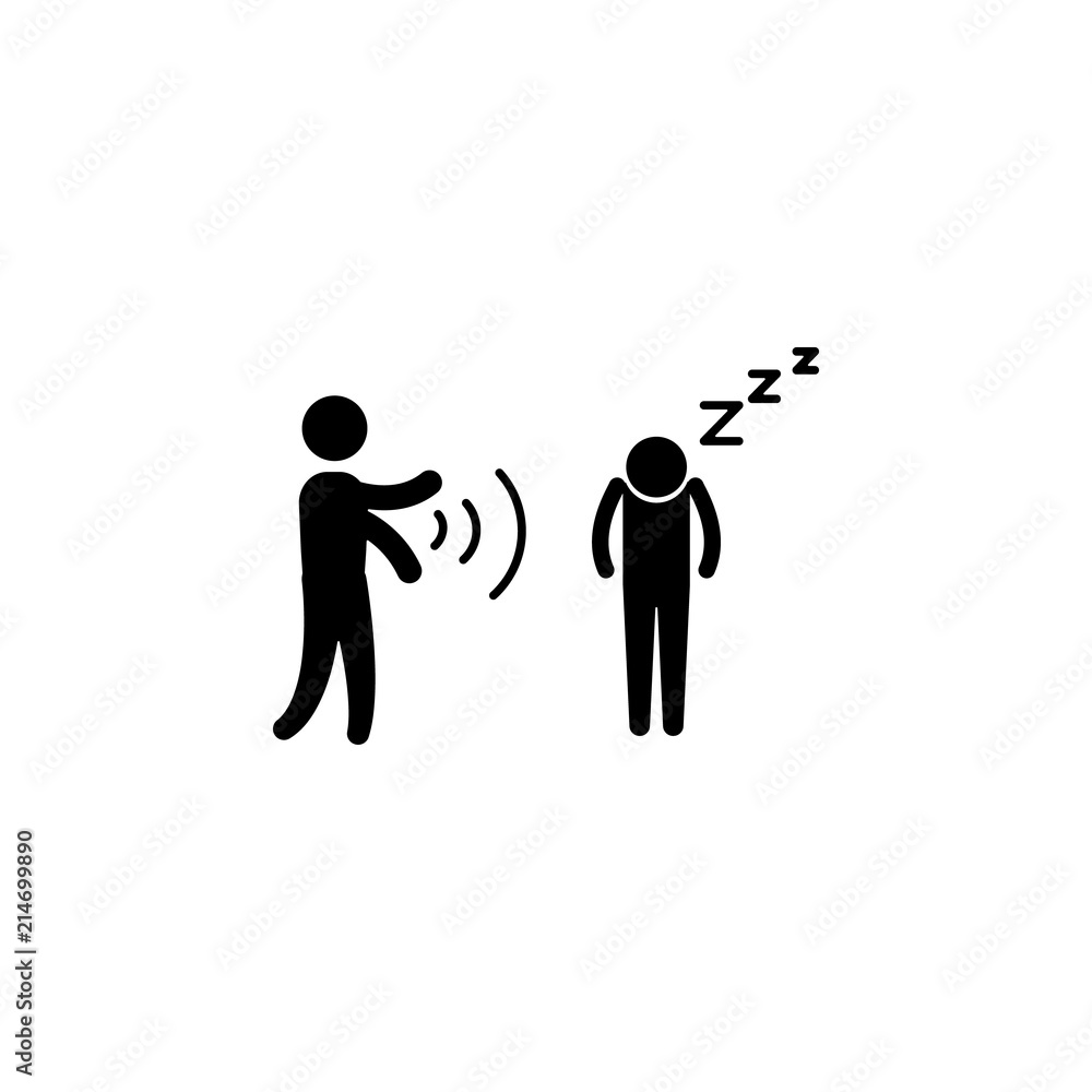 Poster hypnosis man icon. element of super hero icon for mobile concept and web apps. glyph hypnosis man ic
