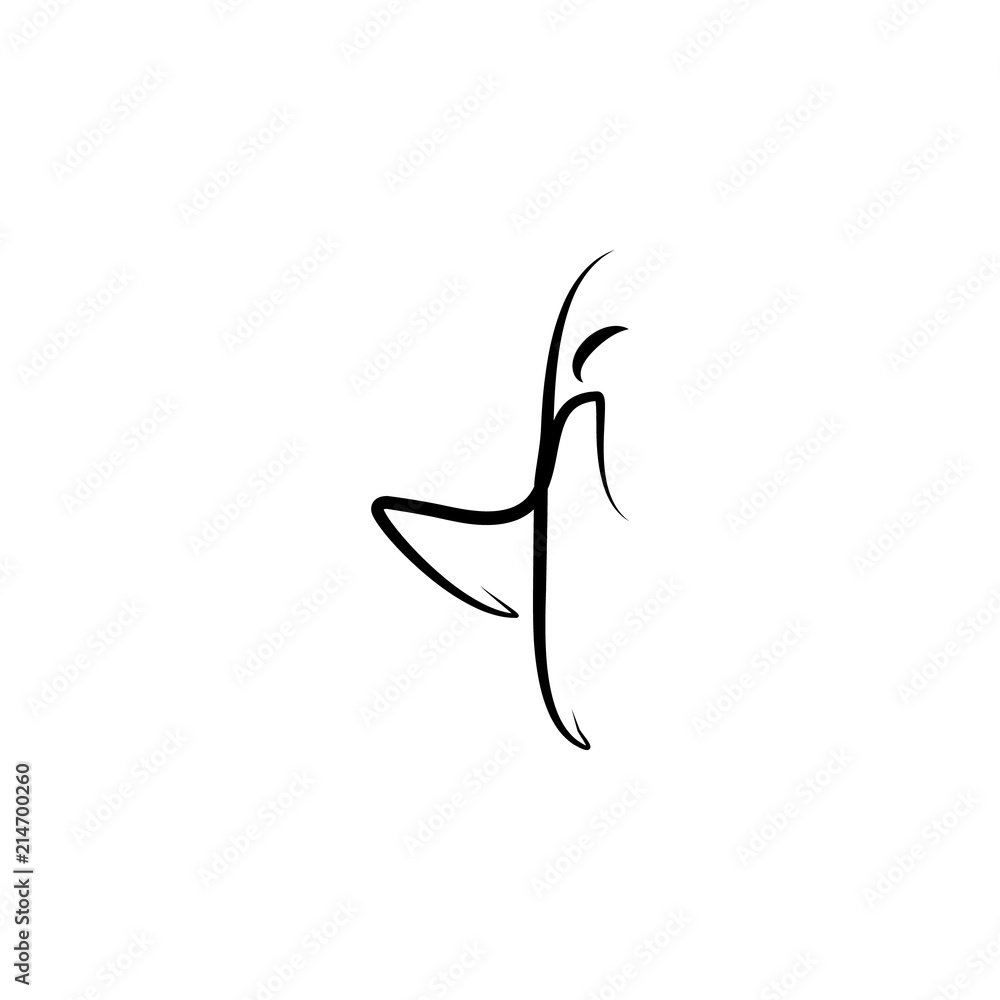 Poster dancer icon. element of dance icon for mobile concept and web apps. thin line dancer icon can be use