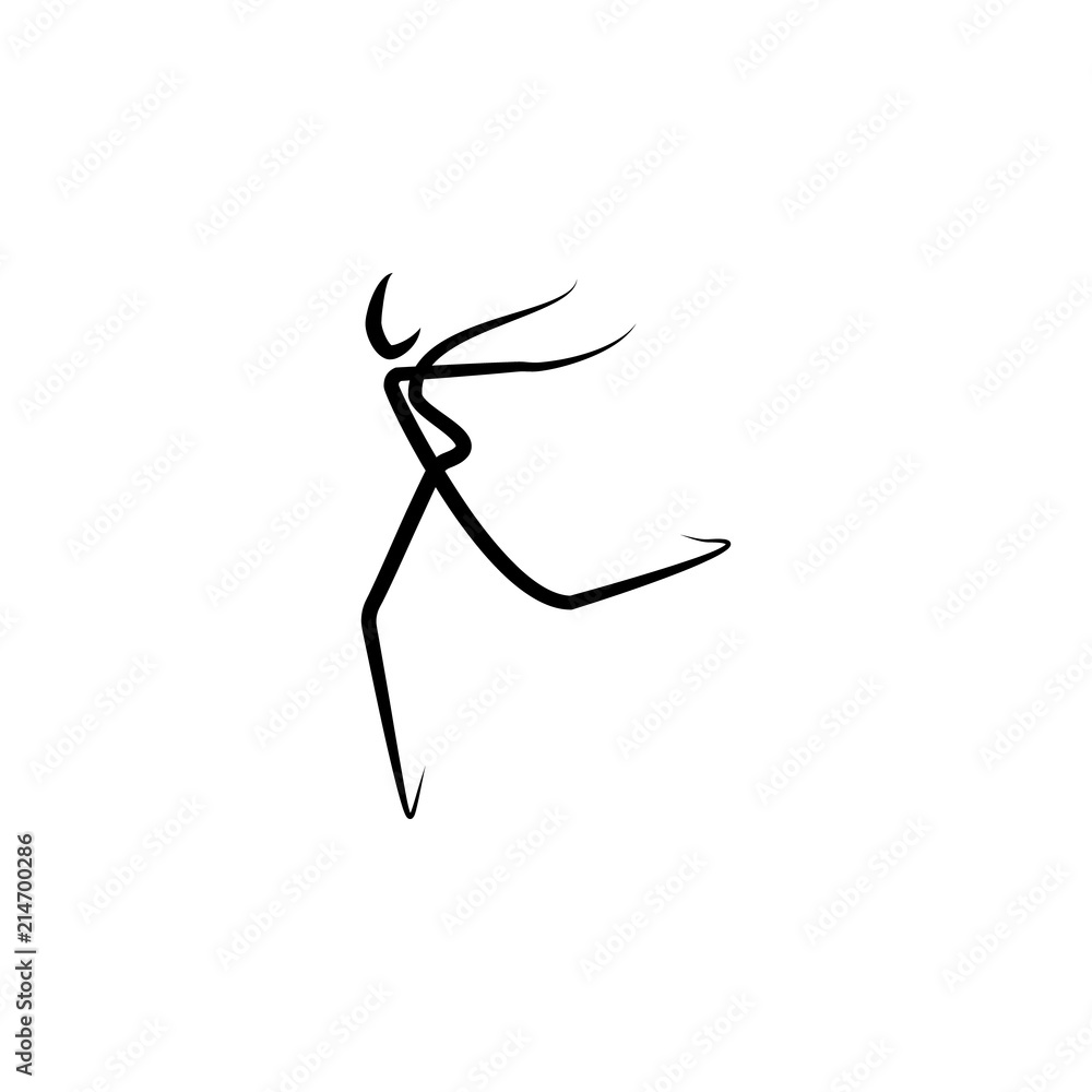 Poster dancer icon. element of dance icon for mobile concept and web apps. thin line dancer icon can be use