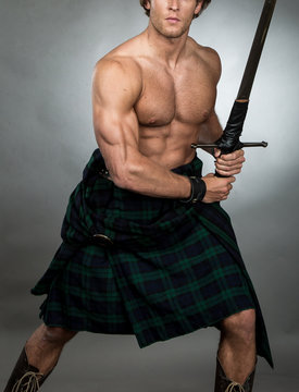 Highlander Man in Kilt