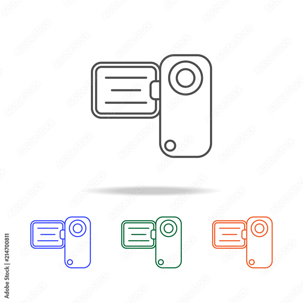 Poster handy cam line icon. elements of journey in multi colored icons. premium quality graphic design icon