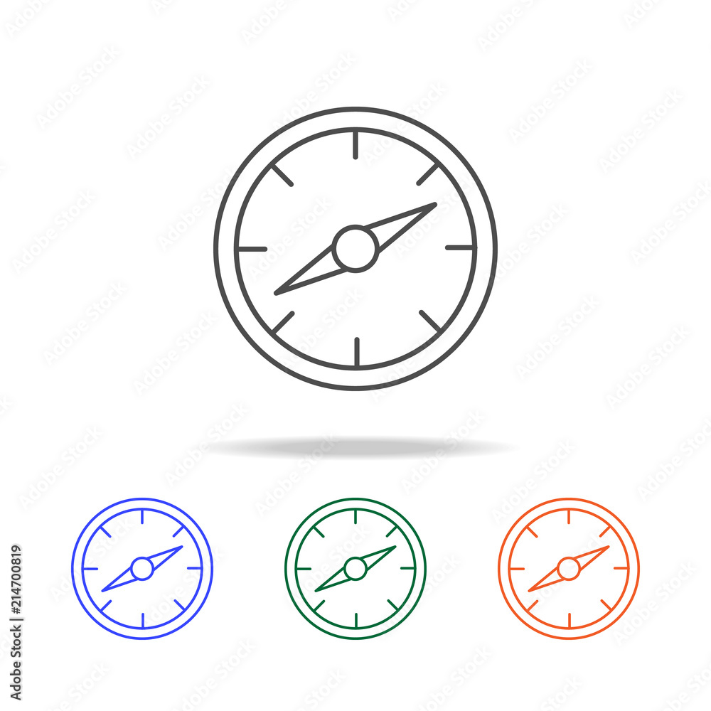 Poster compass line icon. elements of journey in multi colored icons. premium quality graphic design icon. 