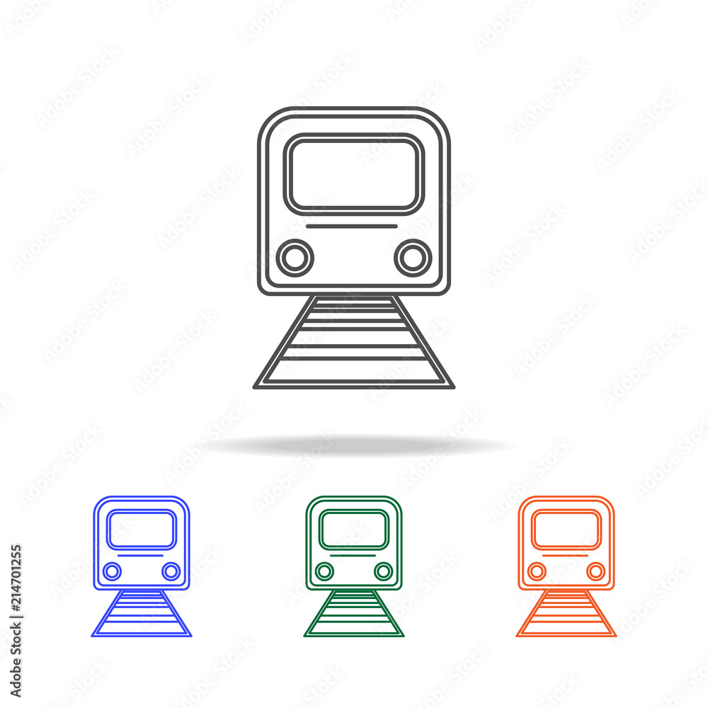 Poster train line icon. elements of journey in multi colored icons. premium quality graphic design icon. si