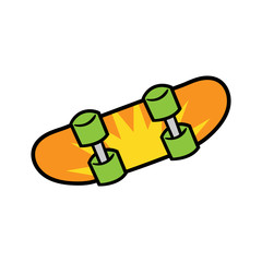 Cartoon Skateboard Illustration