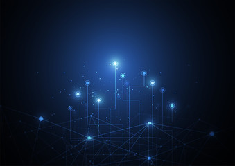Obraz premium Internet connection, abstract sense of science and technology graphic design.