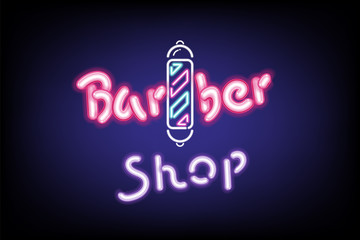 Fototapeta na wymiar Barbershop signage advertising of signboard and icon brush design, Vector, Illustration