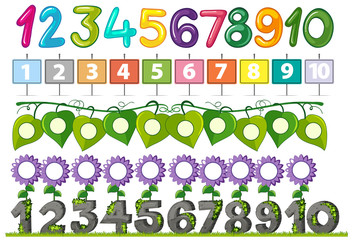 A Set of Number Font