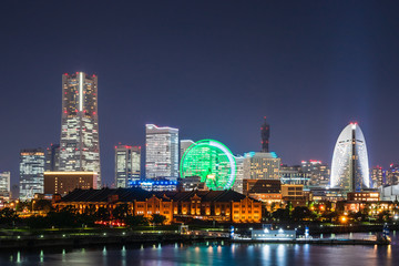 Obraz premium 横浜 みなとみらい 夜景