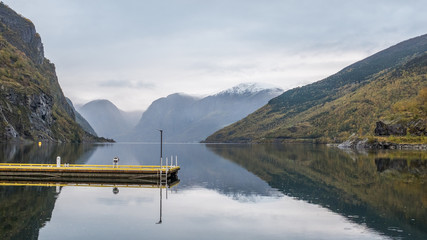 New built dock in Flaam recent years to offer more boats and tourists a place to stop.