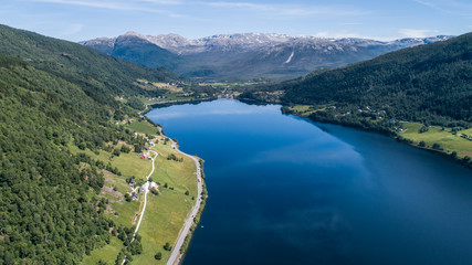 Aerial photography of Oppheimsvatnet