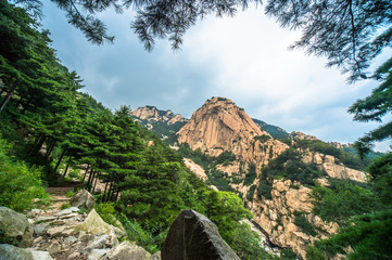 Tianzhu Peak of Mount Tai, only can be seen from a special route for few hikers to explore 