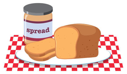 Bread and Peanut Butter Spread