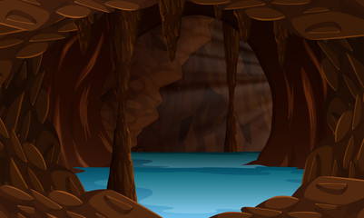 A beautiful cave landscape