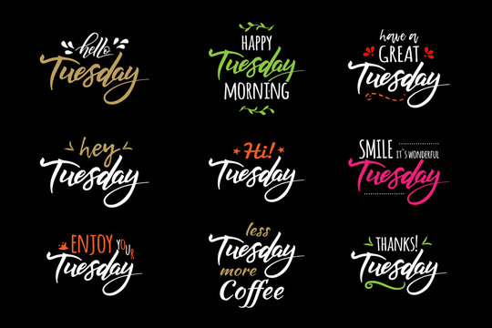 hello tuesday lettering
