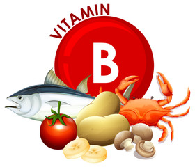 A Set of Vitamin B Food © blueringmedia