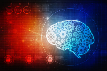 Obraz premium 2d illustration Human health brain 