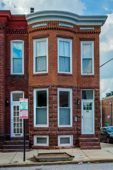Fototapeta premium Row houses in Federal Hill, Baltimore, Maryland