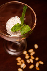 ice-cream with nuts