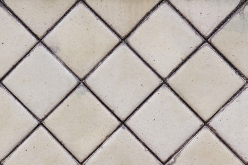 Mosiac tiles, White diagonal Wall or floor tile, high resolution real photo for interior backdrop background texture purpose.