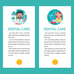 Obraz premium Dental care. Vector illustration in flat style.