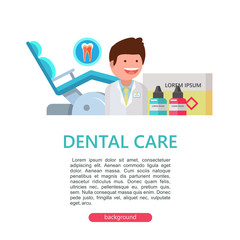 Dental care. Vector illustration in flat style.