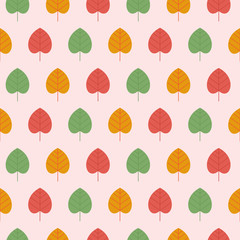 Colorful seamless patterns on the theme of education, school, autumn. Vector illustration in flat style.