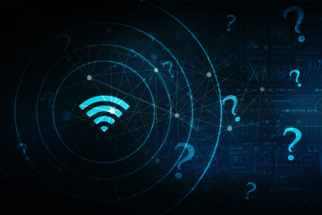 2d illustration WiFi symbol sign
