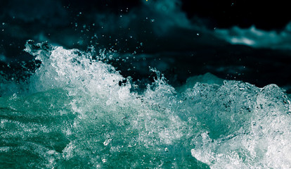 Stormy waves in the ocean as a background