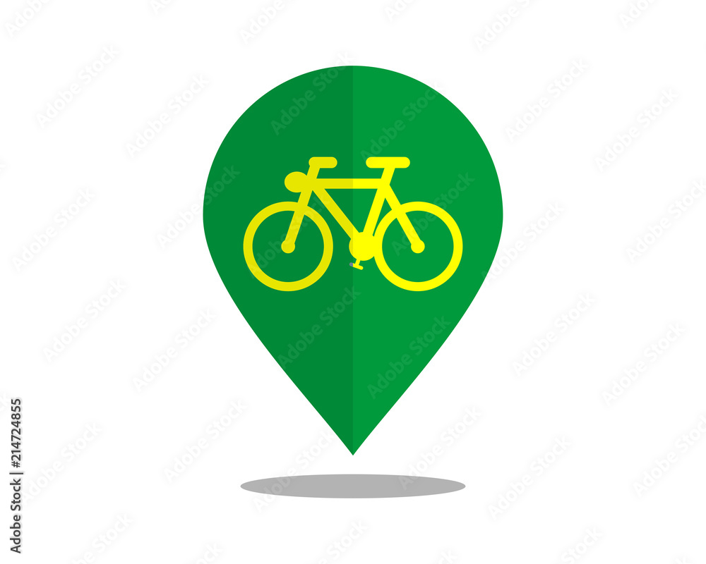 Canvas Prints biker marker pin path image vector icon logo