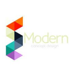 Triangle shape design abstract business logo icon design. Company logotype branding emblem idea