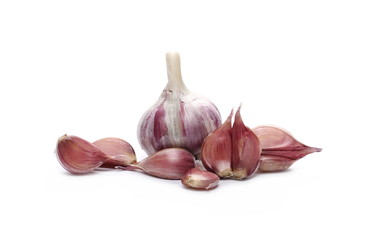 Garlic isolated on white background