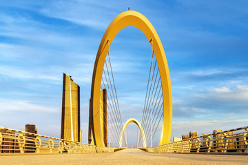 Obraz premium Modern bridge located in Nanjing, China