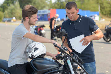 Fototapeta na wymiar motorcycles test
