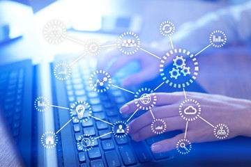 IOT. Internet of things. Automation and modern technology concept.