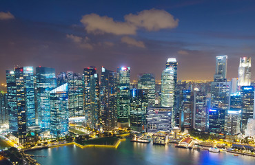 Fototapeta na wymiar Skyline of Singapore Downtown architecture