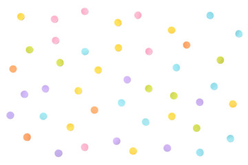 Pastel dot paper cut on white background - isolated