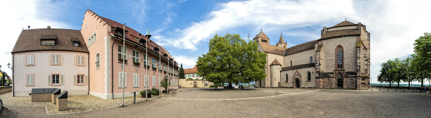 Fototapeta na wymiar Breisach Elsass Rathaus Kirche Panorama
