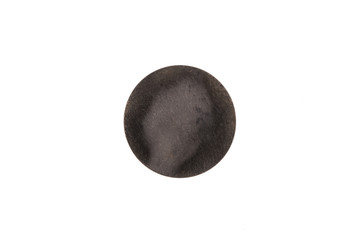 old coin, metallic sign on a white background