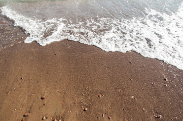 Wave on the beach background texture