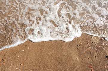 Wave on the beach background texture